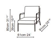 Austen Lounge Chair dimensions