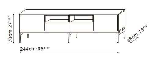 Pixel TV Stand High Feet dimensions