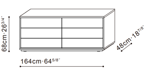 Pixel Double Drawer Unit dimensions