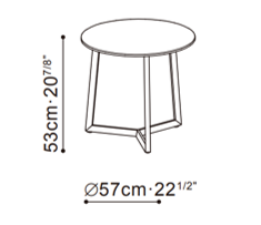 Teri Large Side Table dimensions