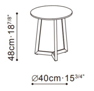 Teri Small Side Table dimensions