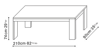 Large Artina Dining Table dimensions