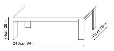 Extra-Large Artina Dining Table dimensions