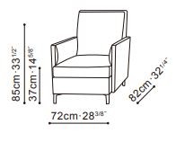 Cozi Lounge Chair dimensions