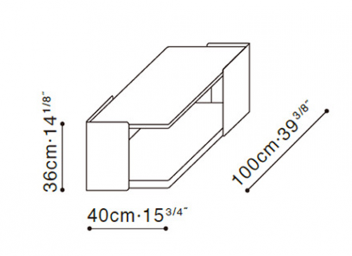 Rubix Small Rectangular Coffee Table dimensions