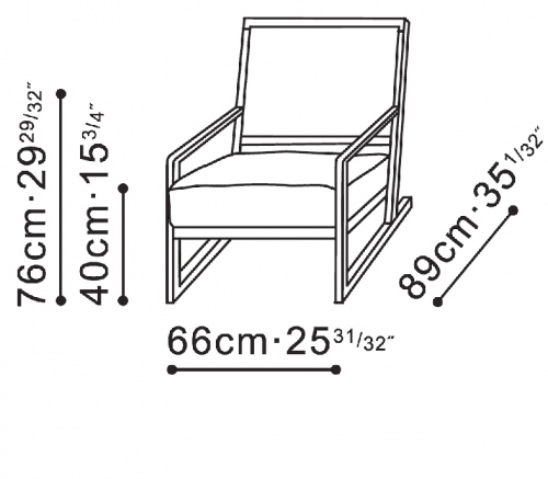 Simon Lounge Chair dimensions
