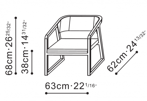 Ming Lounge Chair dimensions