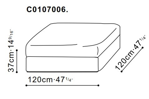 Freetown Large Ottoman dimensions