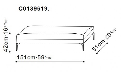 Alison Plus Bench dimensions