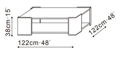 Rubix Square Coffee Table dimensions