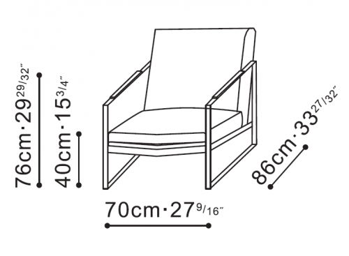 Leman Plus Lounge Chair dimensions