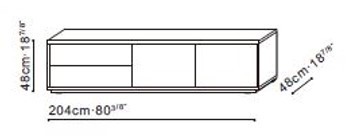 TV Stand/Storage Unit Low Feet dimensions