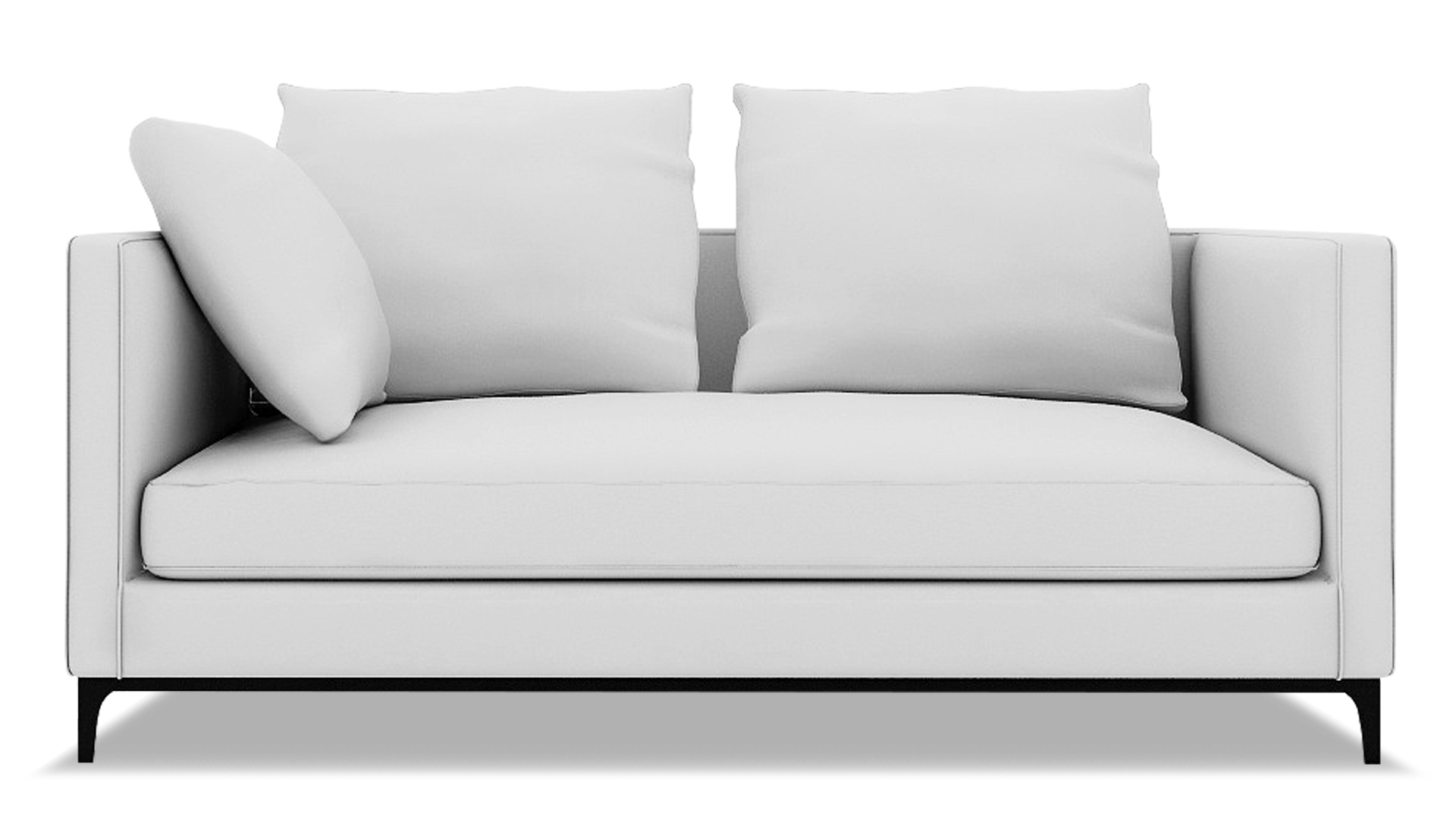 Crescent contemporary narrow two seat sofa bed